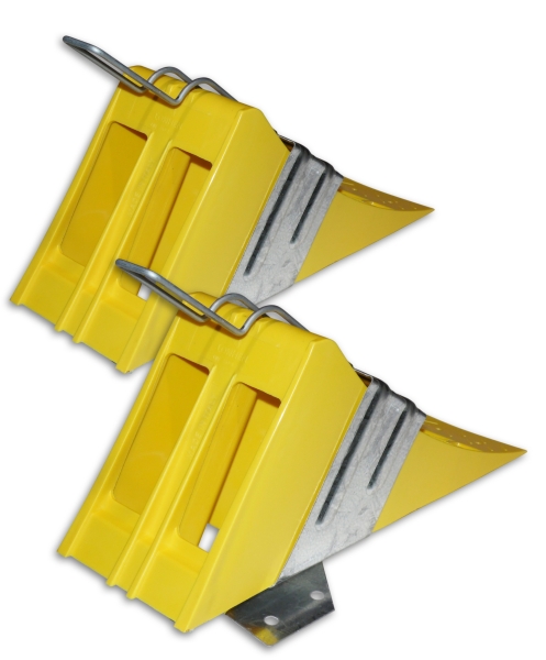 2x Wheel chock incl. holder E36 G36 3500kg plastic DIN 76051-E36 - Car Trailer